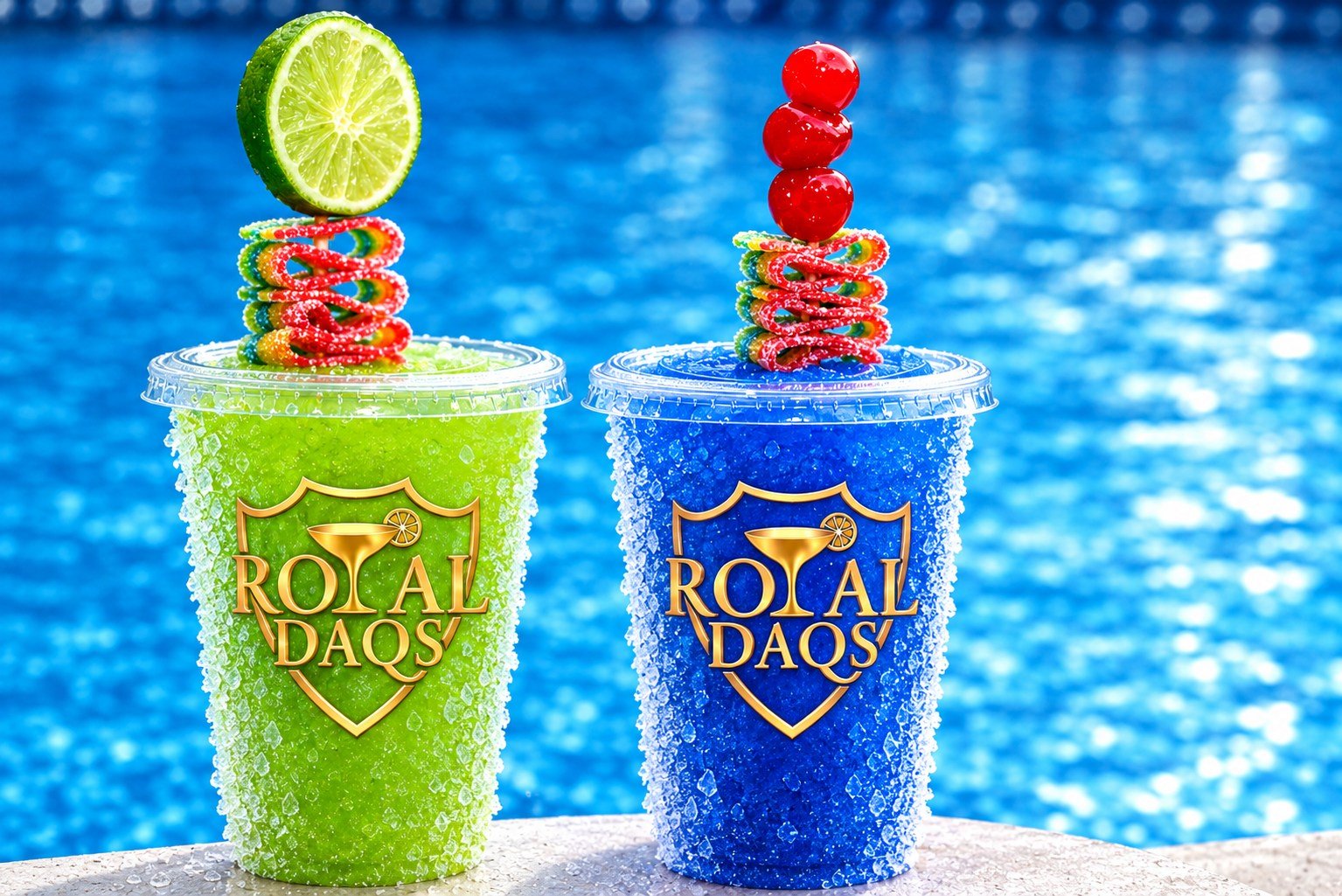 Green and Blue Daiquiris